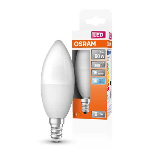 Светодиодная лампа OSRAM STAR CLASSIC В60 7,5W 806Lm 4000K 230V E14 Матовый (Frosted)(4099854022982), 100024097
