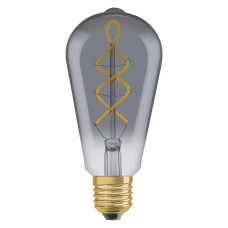 Светодиодная лампа OSRAM Vintage 1906 Edison Filament ST64 4W 140Lm 1800K 230V E27 Прозрачный (Smoke) (4099854091315)