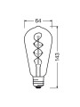 Светодиодная лампа OSRAM Vintage 1906 Edison Filament ST64 4W 140Lm 1800K 230V E27 Прозрачный (Smoke) (4099854091315), 100024150