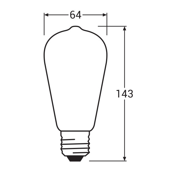 Светодиодная лампа OSRAM Vintage 1906 Edison Filament ST64 4W 410Lm 2400K 230V E27 Прозрачный (Gold) (4099854091377), 100024140