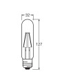 Светодиодная лампа OSRAM Vintage 1906 Tubular Filament T Slim 2,5W 200Lm 2000K 230V E27 Прозрачный (Gold) (4099854091858), 100024141