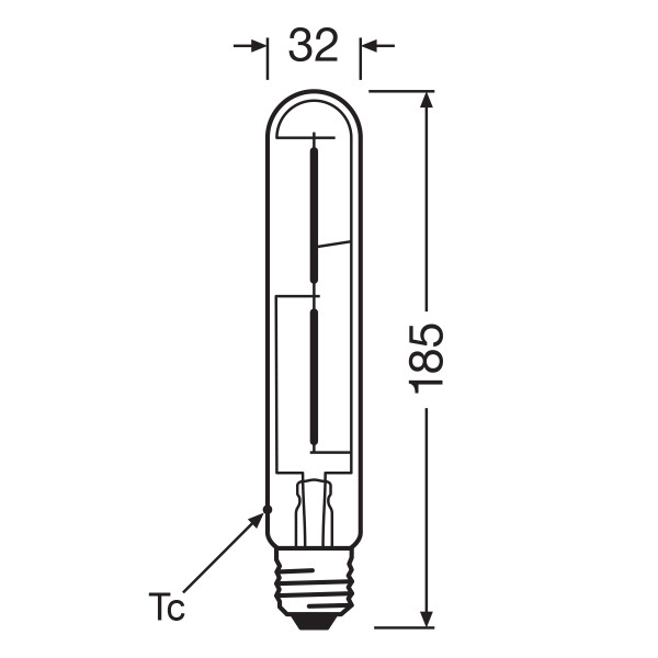 Світлодіодна лампа OSRAM Vintage 1906 Tubular Filament T Slim 4W 400Lm 2000K 230V E27 Gold (4099854091889) , 100023921