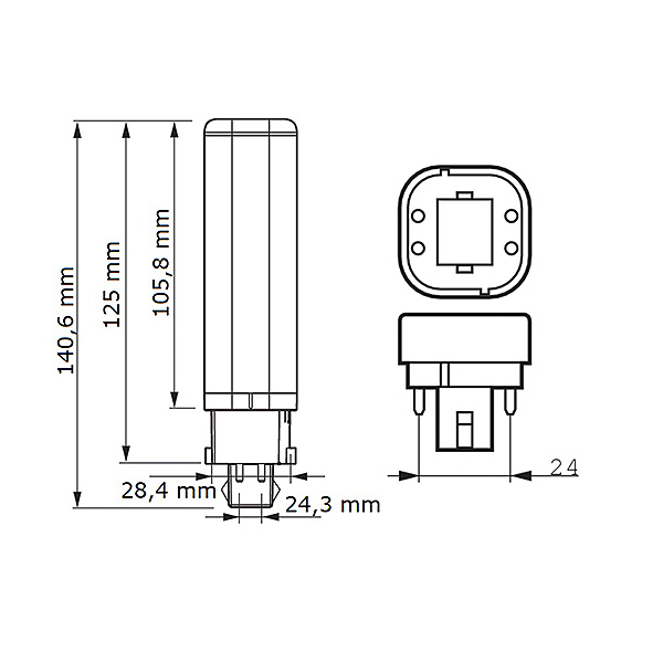 Светодиодная лампа PHILIPS CorePro LED PLC 4P 6,5W G24D-2 830 PL-C (929001201002), 100023613