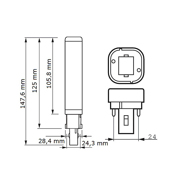 Светодиодная лампа PHILIPS CorePro LED PLC 2P 6,5W G24D-2 840 PL-C (929001201502), 100002017