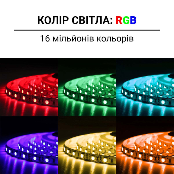 Светодиодная лента BIOM Professional 60-5050-12V-IP20 14,4W RGB 5м (BPS-G3-12-5050-60-RGB), 100014504