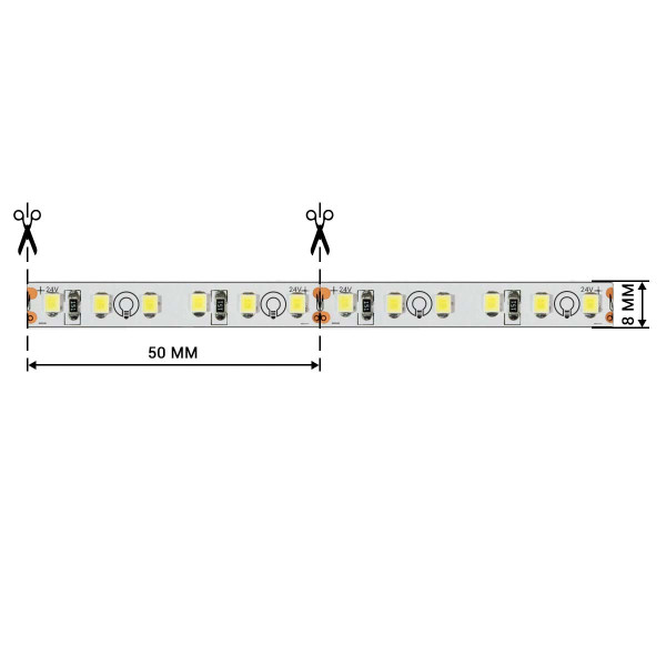 Светодиодная лента BIOM Professional 2835-120-24V-IP20 13,5W 1920Lm 2800-3200K 5м (BPS-G3-24-2835-120-WW-20), 100022695