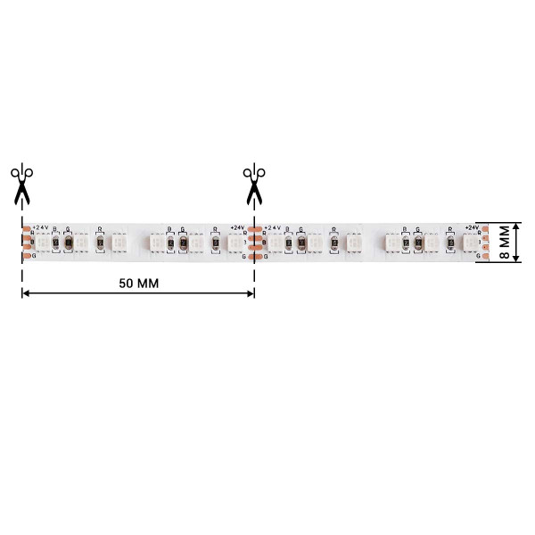 Светодиодная лента BIOM Professional 3535-120-24V-IP20 17W RGB 5м (BPS-G3-24-3535-120-RGB-20), 100022696