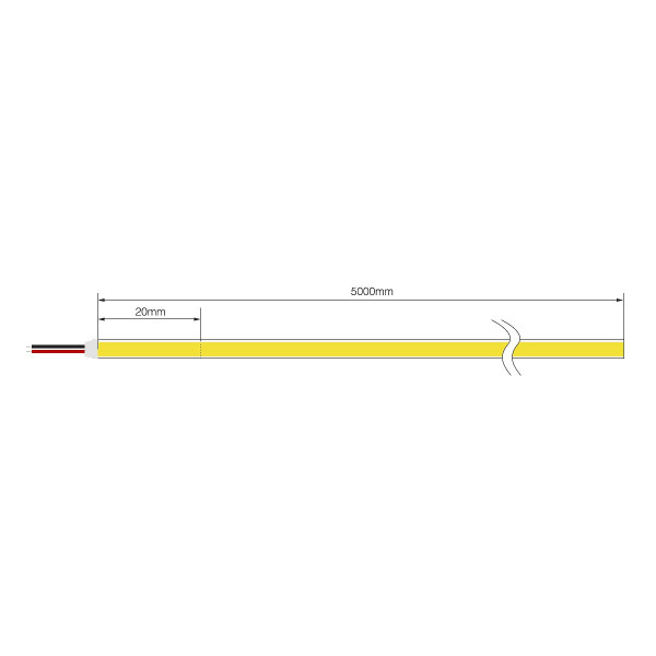 Светодиодная лента Mi-light COB CCT Tunable White 5мм 2700K-6500K 24V негерметичная (CSL2N2WH), 100023997