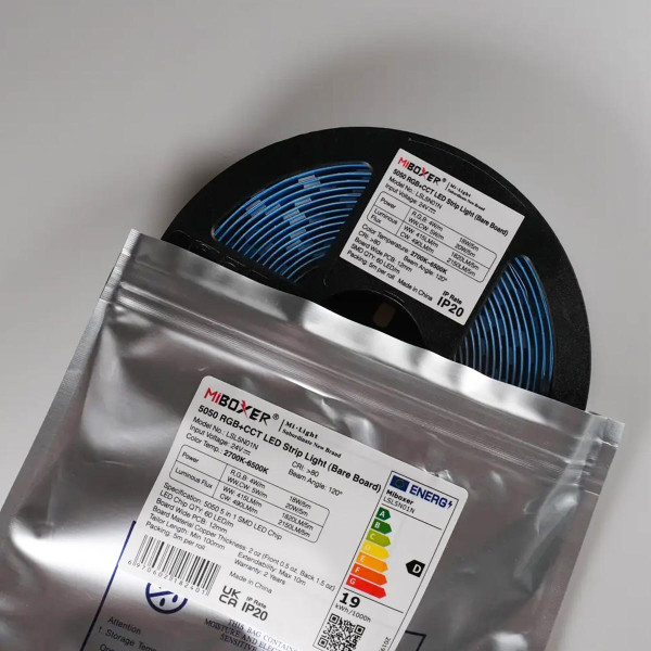 Светодиодная лента Mi-light 5050-60 RGB+WW+CW (RGB+CCT) 24V негерметичная 5м (MI-LED-LSL5N01N), 100024499