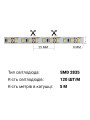 Светодиодная лента OEM ST 120-2835-12V-IP20 14W 1500Lm 6000-6500К 5м (ST-12-2835-120-V3-CW), 100014481