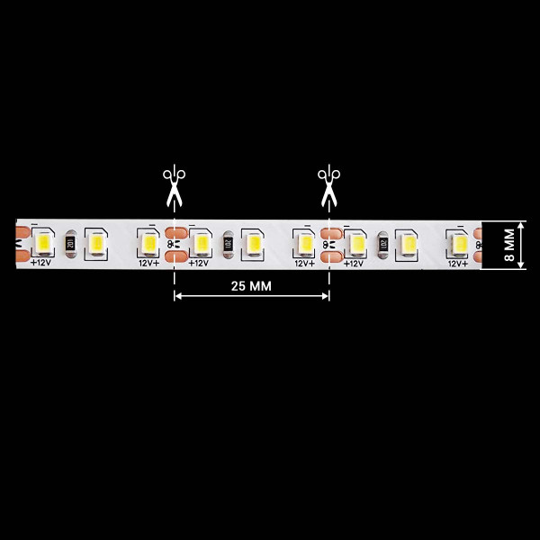 Светодиодная лента OEM ST 2835-120-12V-IP20 8,1W 900Lm 10000-11000K 5м (ST-12-2835-120-SCW-20), 100022692
