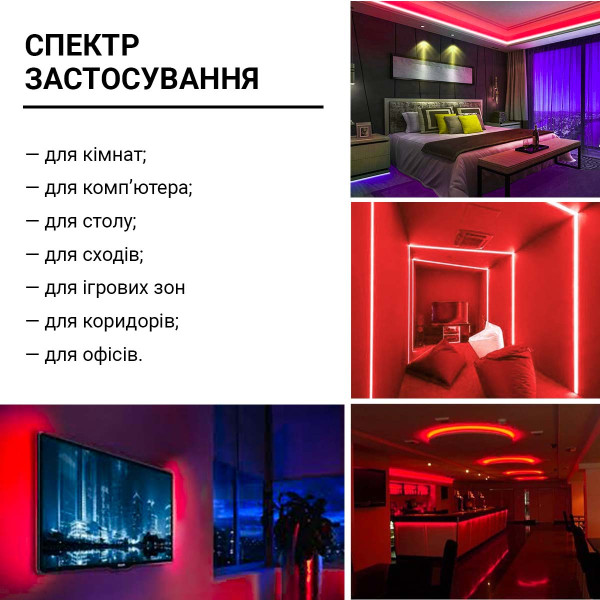 Светодиодная лента OEM ST 60-2835-12V-IP20 4,8W 300Lm Red 5м (ST-12-2835-60-R), 100015097